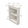 Inval Corner Bookshelf Wall Unit 31.8 in. H 2-shelf in Washed Oak BE-12904